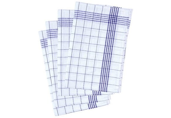 Geruite Theedoek  in katoen  (10 stuks)  Blauw