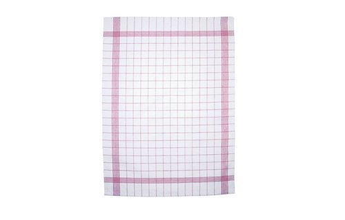 Geruite Theedoek  in katoen  (10 stuks)  Rood Geruite Theedoek  in katoen  (10 stuks)  Rood