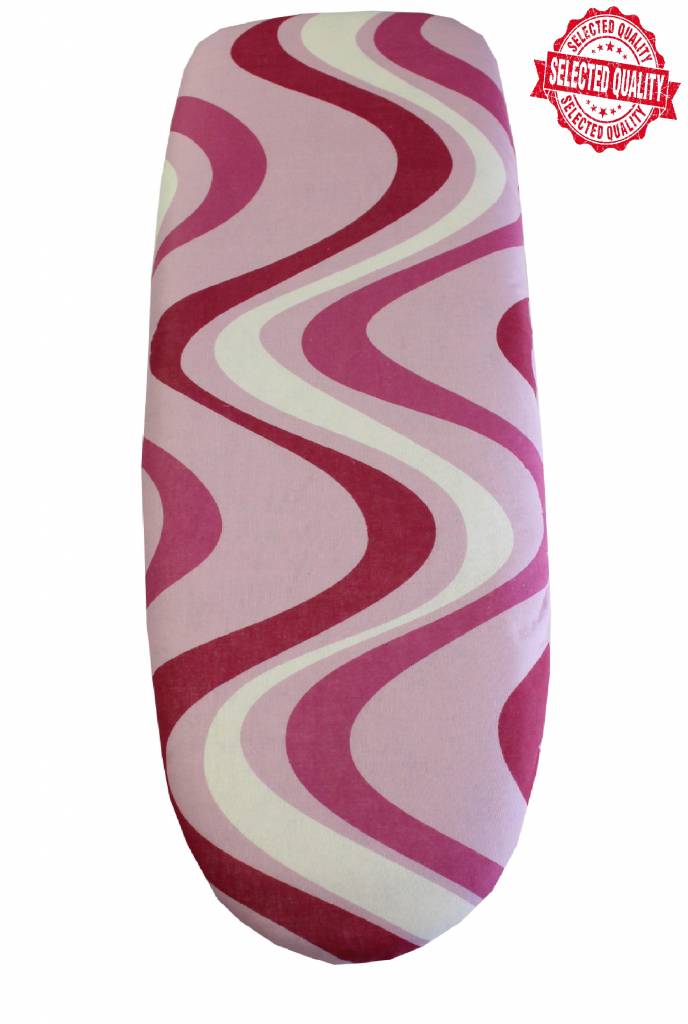 Strijkplankovertrek 140 X 50 cm. Roos / modern wave des. Strijkplankovertrek 140 X 50 cm. Roos / modern wave des.