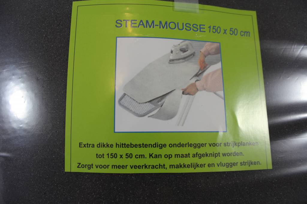 Steam - mousse onderlegger 150 X 50 cm. Steam - mousse onderlegger 150 X 50 cm.