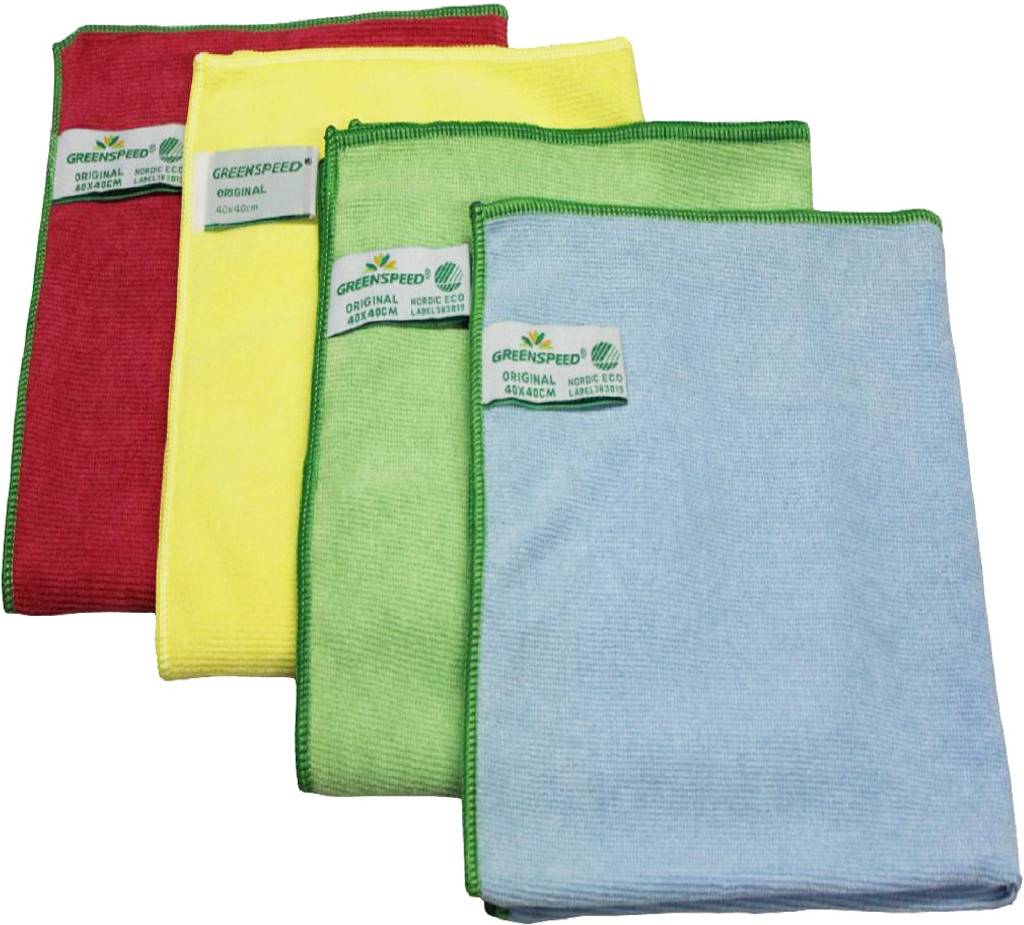 Microvezeldoeken Original 4 st. Ass. kleuren 40 x 40 cm.