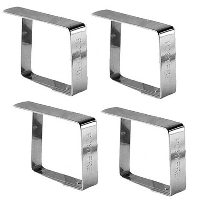 Tafelkleed klemmen  Inox  4 st.