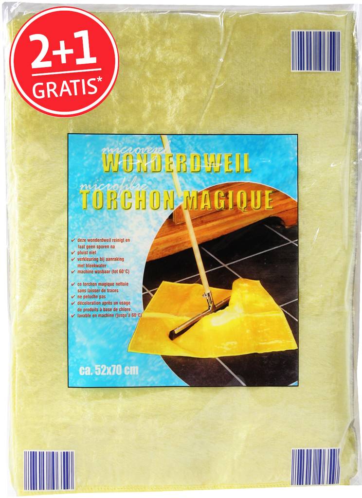 Microvezel- wonderdweil  52 x 70 cm  (2 + 1 Gratis) Microvezel- wonderdweil  52 x 70 cm  (2 + 1 Gratis)