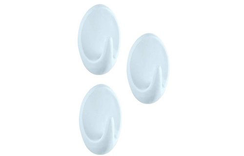Kleefhaken / Handdoekhaak wit  ( 3 stuks )