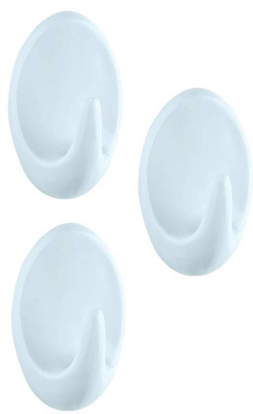 Kleefhaken / Handdoekhaak wit  ( 3 stuks )