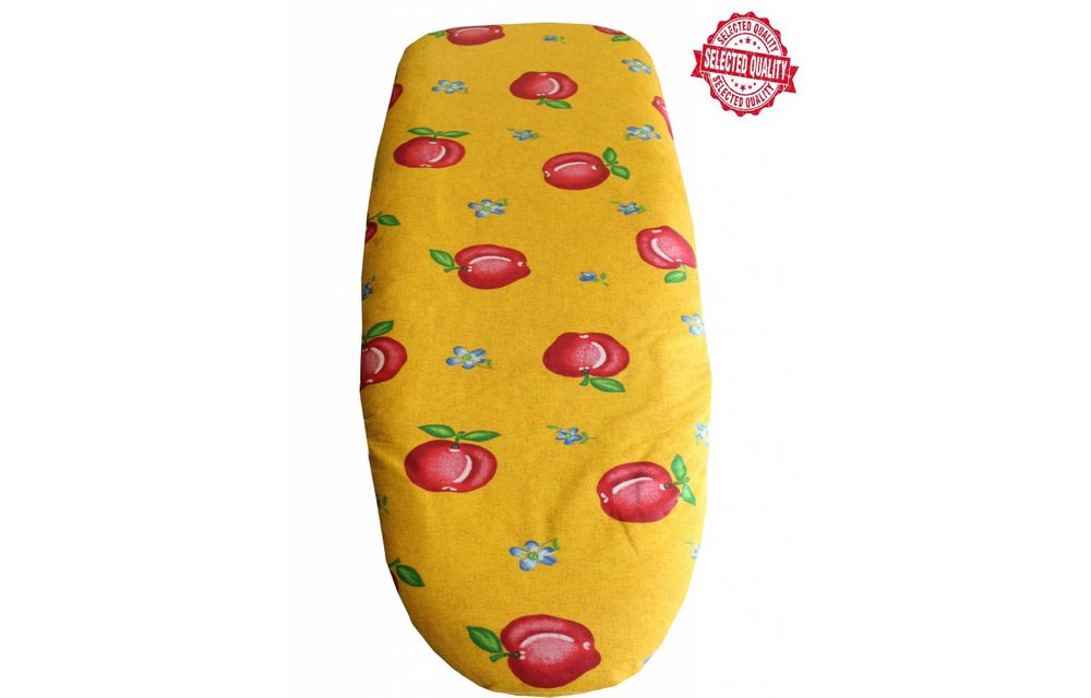 Strijkplankovertrek 150 X 60 cm. Geel/rode vrucht