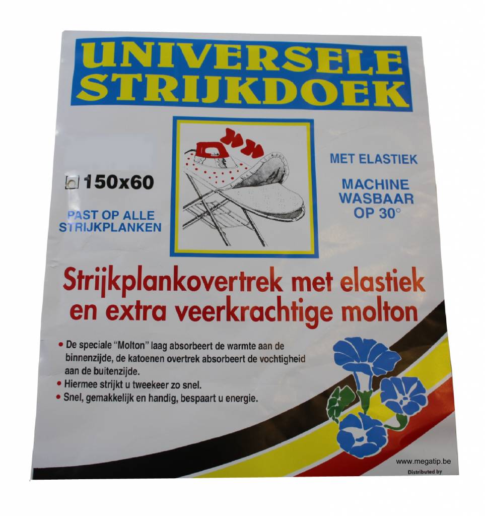 Strijkplankovertrek 150 X 60 cm. Geel/rode vrucht