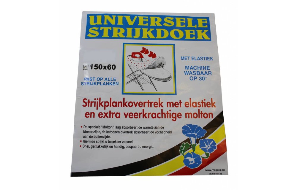 Strijkplankovertrek 150 X 60 cm. bor. Rood / witte hartjes