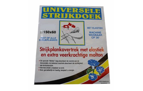 Strijkplankovertrek 150 X 60 cm. bor. Rood / witte hartjes