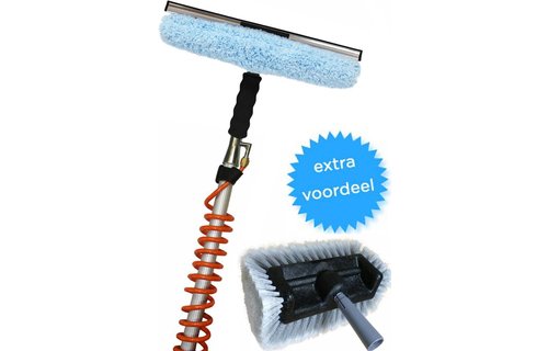 Telescoopsteel tot 8 meter met Combi inwasser  35 cm + Extra  gratis borstel