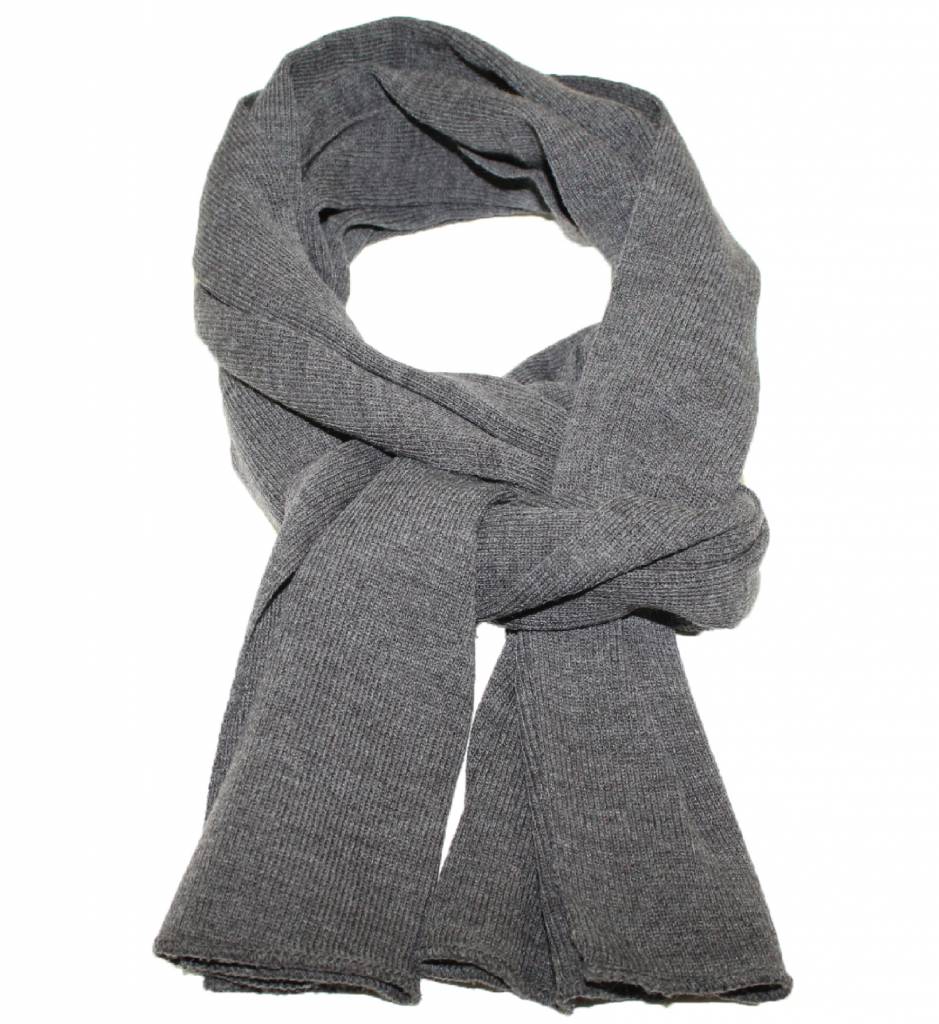 Sjaal gebreid  Antraciet Grijs 180 x 30 cm