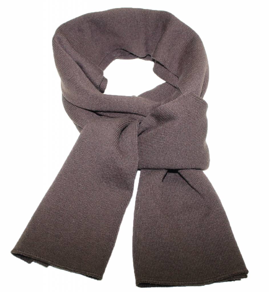 Sjaal gebreid effen Bruin 180 x 30 cm Sjaal gebreid effen Bruin 180 x 30 cm