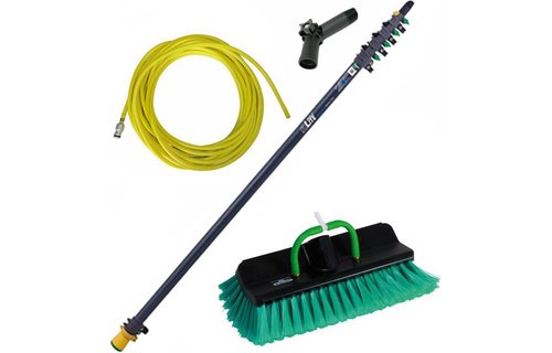 Telescoopsteel 6 m.  glasvezel met schoonmaakset