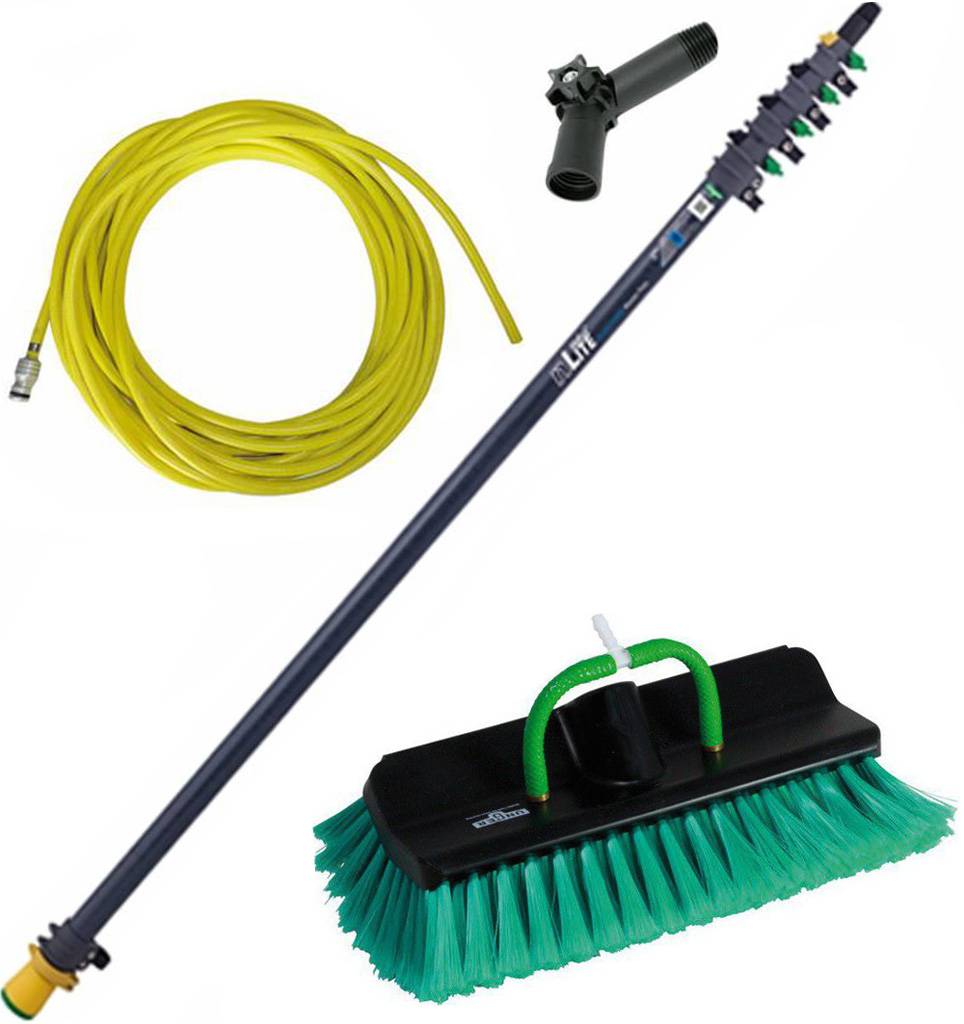 Telescoopsteel 6 m.  glasvezel met schoonmaakset