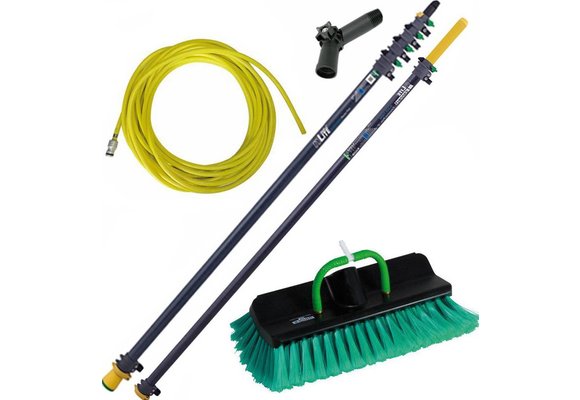 Telescoopsteel 9 m.  glasvezel met schoonmaakset