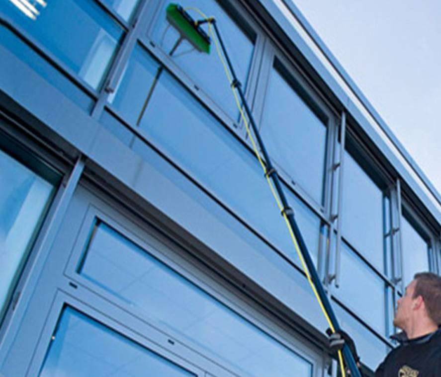 Telescoopsteel 9 m.  glasvezel met schoonmaakset Telescoopsteel 9 m.  glasvezel met schoonmaakset