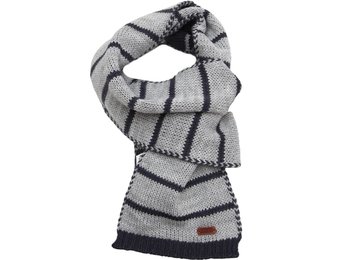 Kindersjaal grijs gestreept