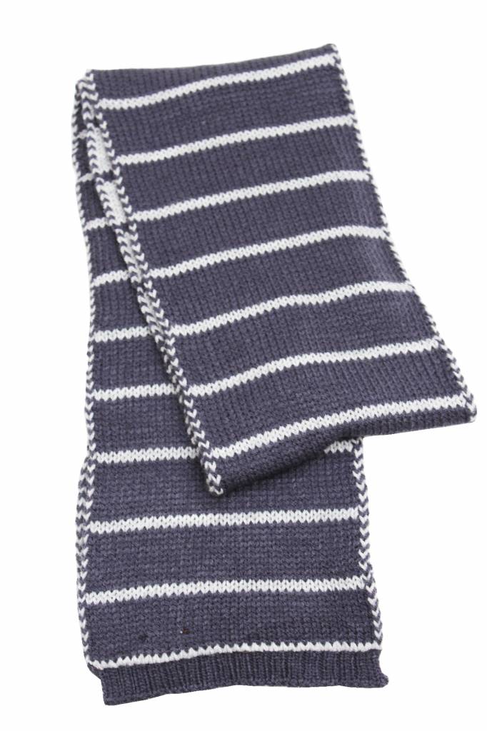 Kindersjaal  grijs gestreept
