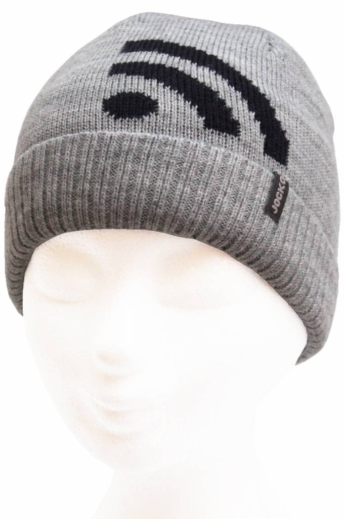 Kindermuts   grijs "Wifi"