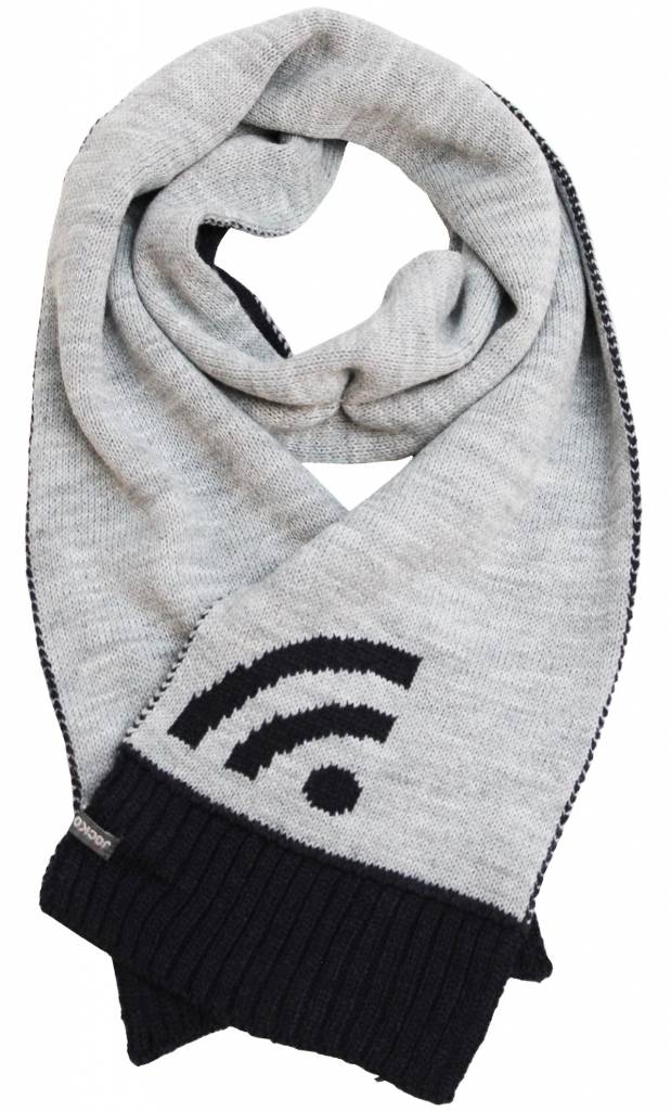 Kindersjaal  Grijs/Blauw  "Wifi"