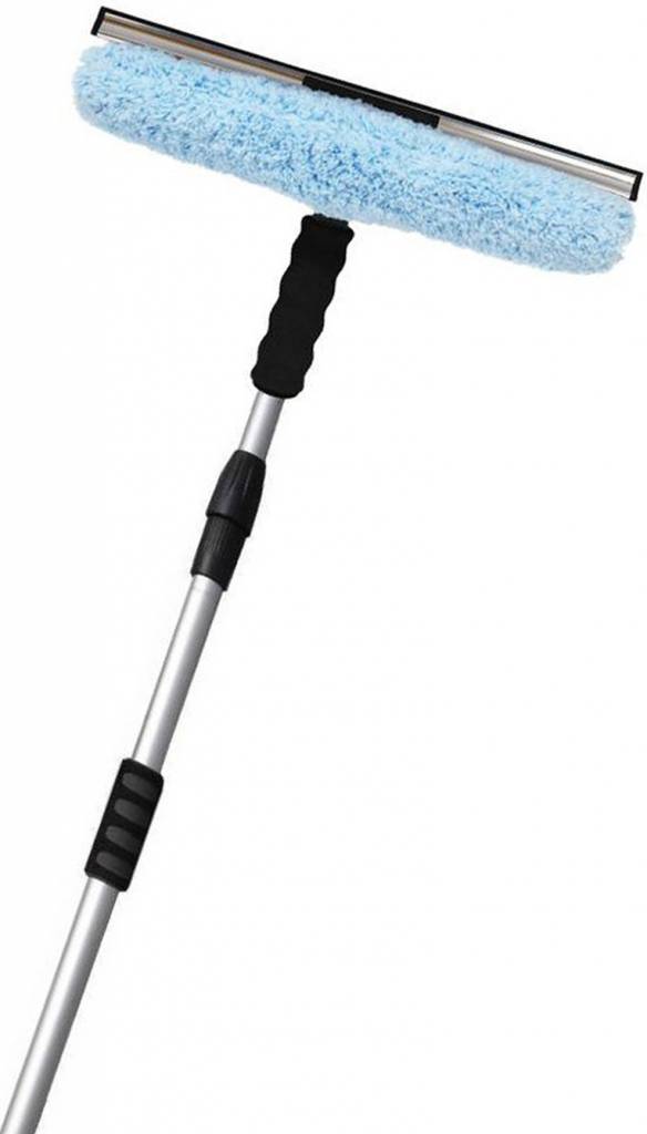 Telescoopsteel waterdoorlatend  + Professioneel Inox Combi Raamwasser 35 cm.