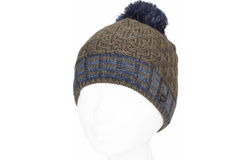 Kindermuts  met Pompon -  Kaki