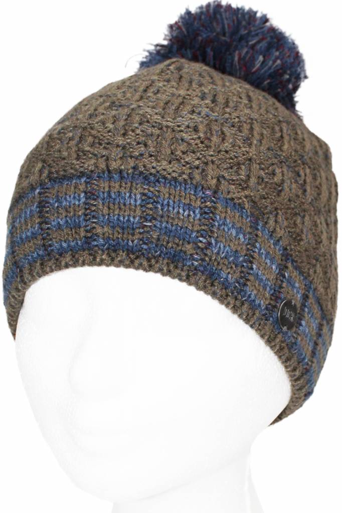 Kindermuts  met Pompon -  Kaki