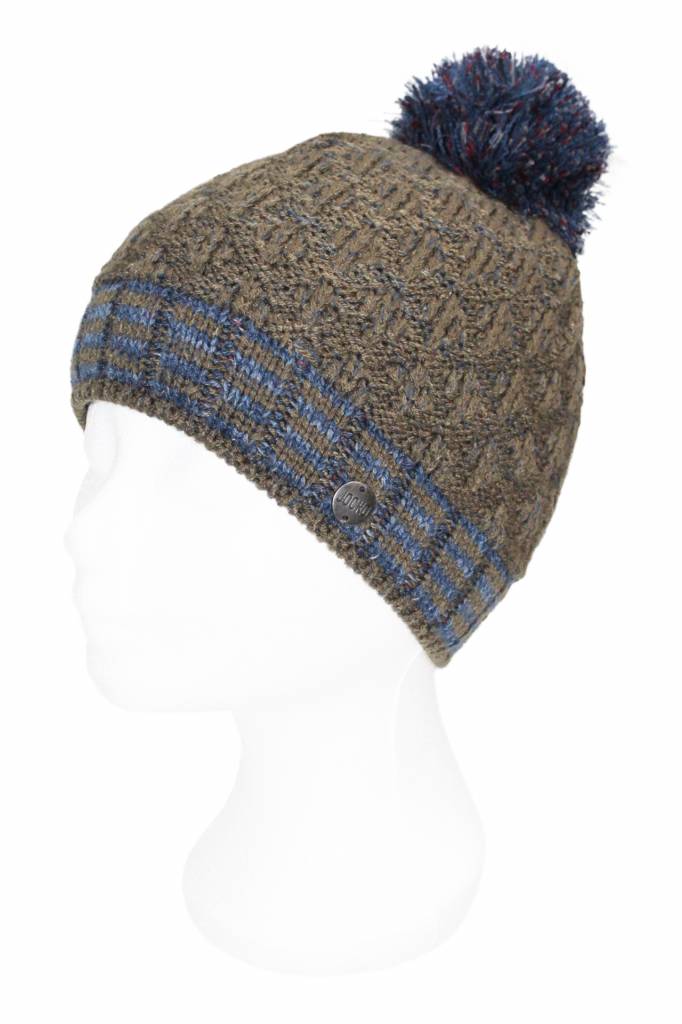 Kindermuts  met Pompon -  Kaki