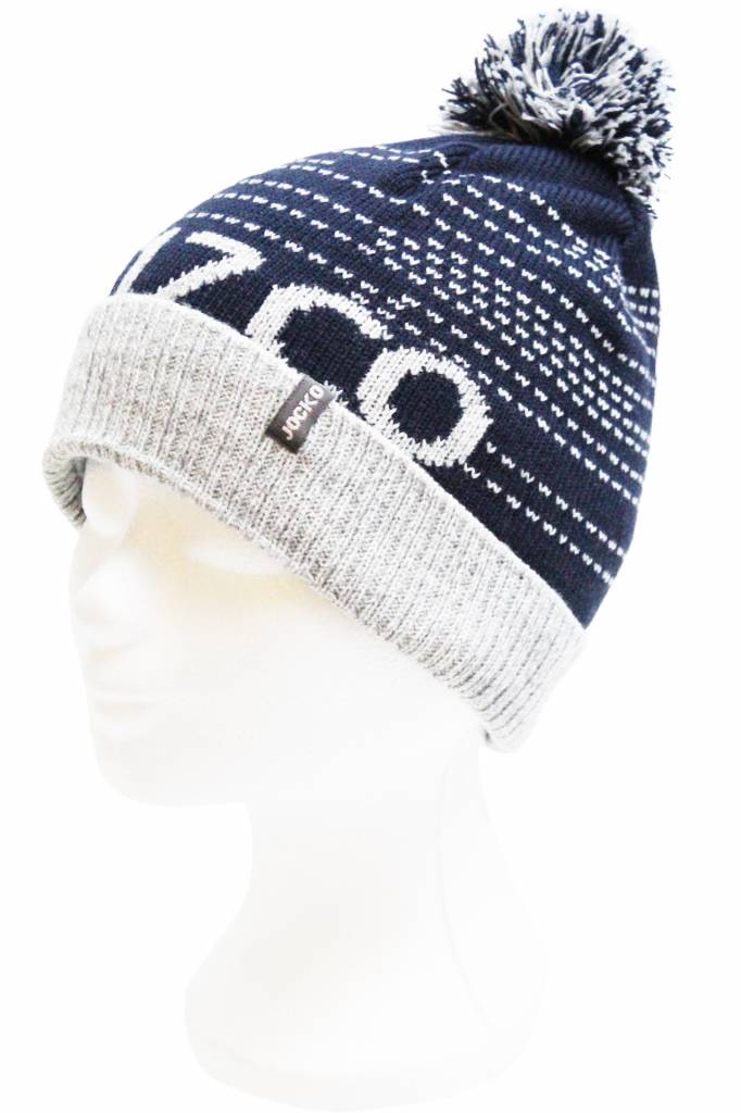 Pompon kindermuts  blauw "Numbers" Pompon kindermuts  blauw "Numbers"