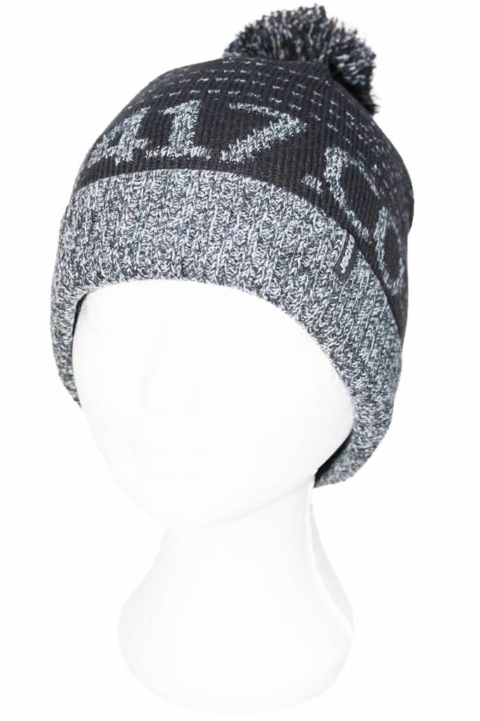 Pompon kindermuts  grijs  "Numbers"