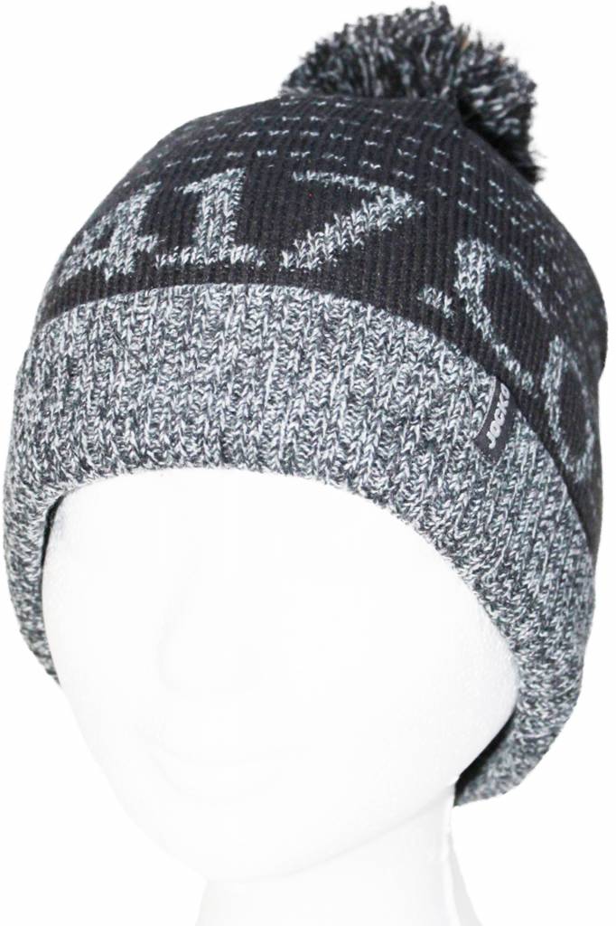 Pompon kindermuts  grijs  "Numbers"