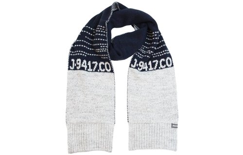 Gebreide Kindersjaal  blauw "Numbers"