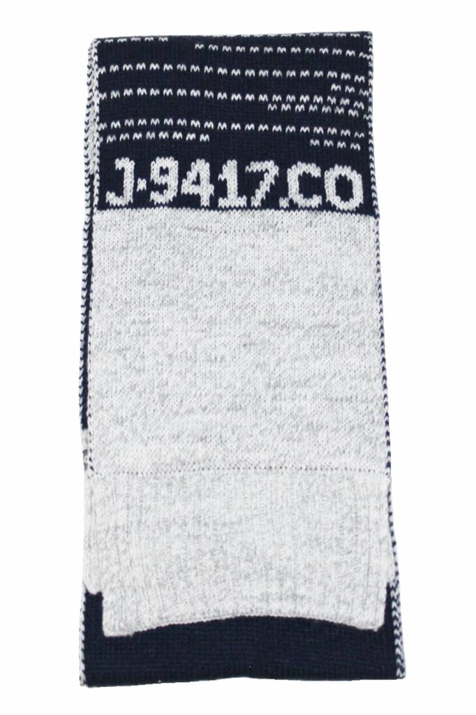 Gebreide Kindersjaal  blauw "Numbers"