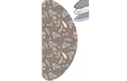 Strijkplankhoes Banaan "Taupe Autumn Leaves " met moltonlaag