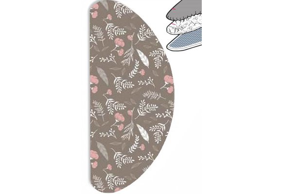 Strijkplankhoes Banaan "Taupe Autumn Leaves " met moltonlaag