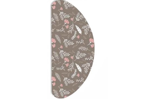 Strijkplankhoes Banaan "Taupe Autumn Leaves " met moltonlaag