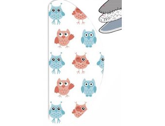 Strijkplankovertrek Banaan "Sweet Owls" met moltonlaag