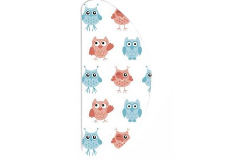 Strijkplankovertrek Banaan "Sweet Owls" met moltonlaag