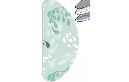 Strijkplankovertrek Banaan "Green Sea Plants" met moltonlaag