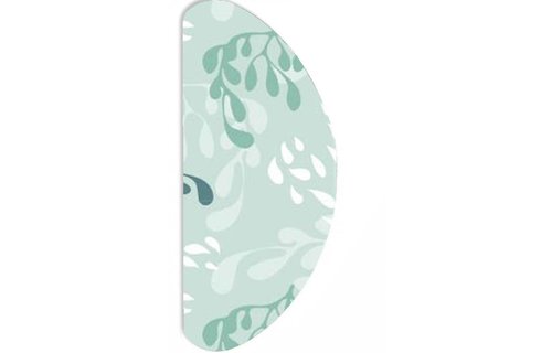 Strijkplankovertrek Banaan "Green Sea Plants" met moltonlaag