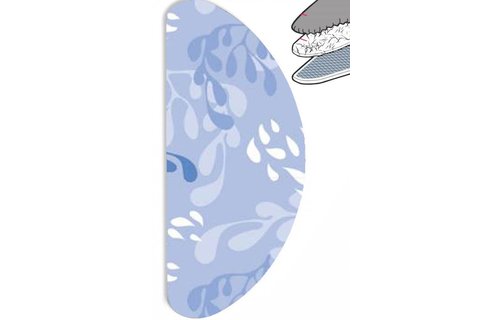 Strijkplankovertrek Banaan "Blue Sea Plants" met moltonlaag