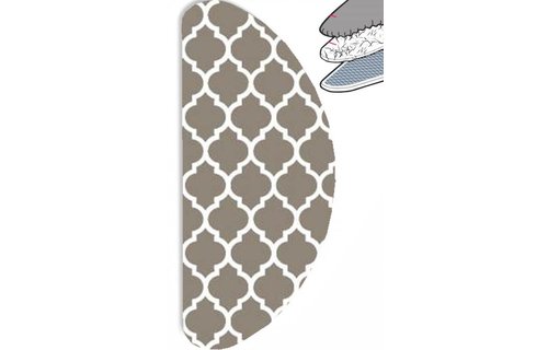 Strijkplankovertrek Banaan "Beige Symmetry" met moltonlaag