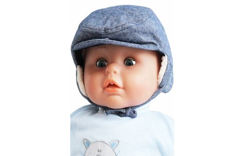 Baby- kinder pet met oorflappen  Blue