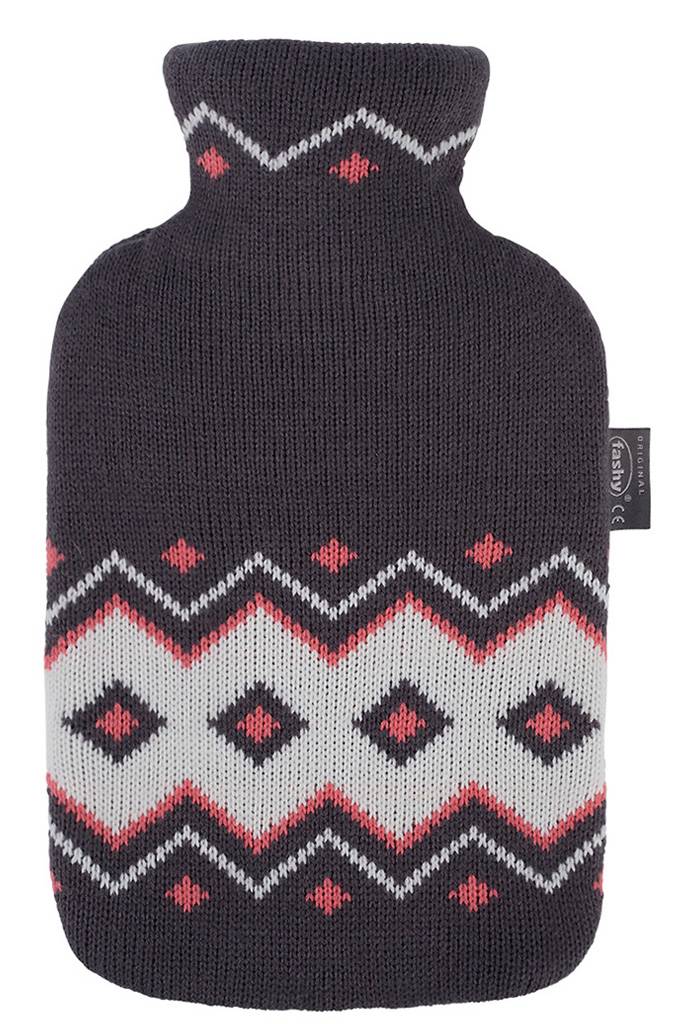 Warmwaterkruik 2 L. met gebreide hoes Noorwegen design