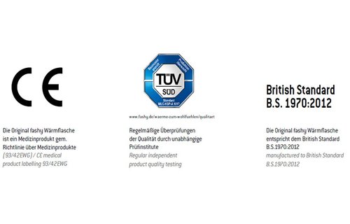 Warmwaterkruik 0,8 L.   gebreid streepdesign