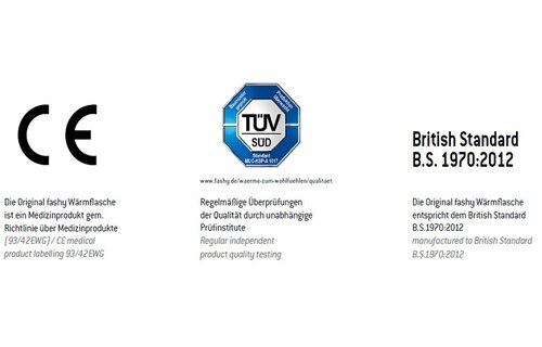 Warmwaterkruik 2 L.  Fleece hoes - bloem