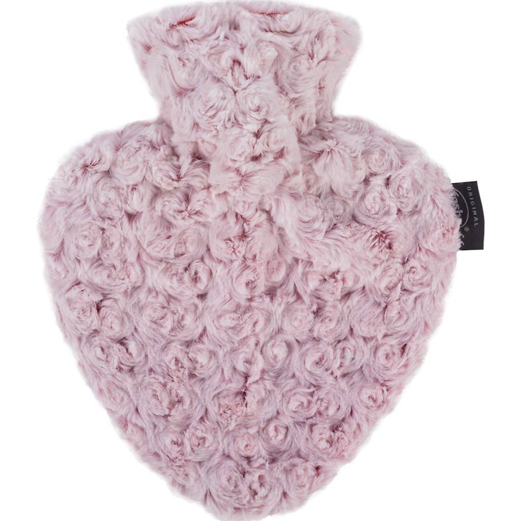 Warmwaterkruik Hartvorm 0,7 L.  "Rozendesign"