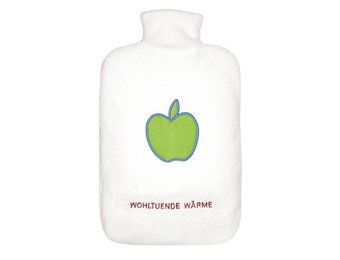 Warmwaterkruik Comfort dubbel fleece "appel"