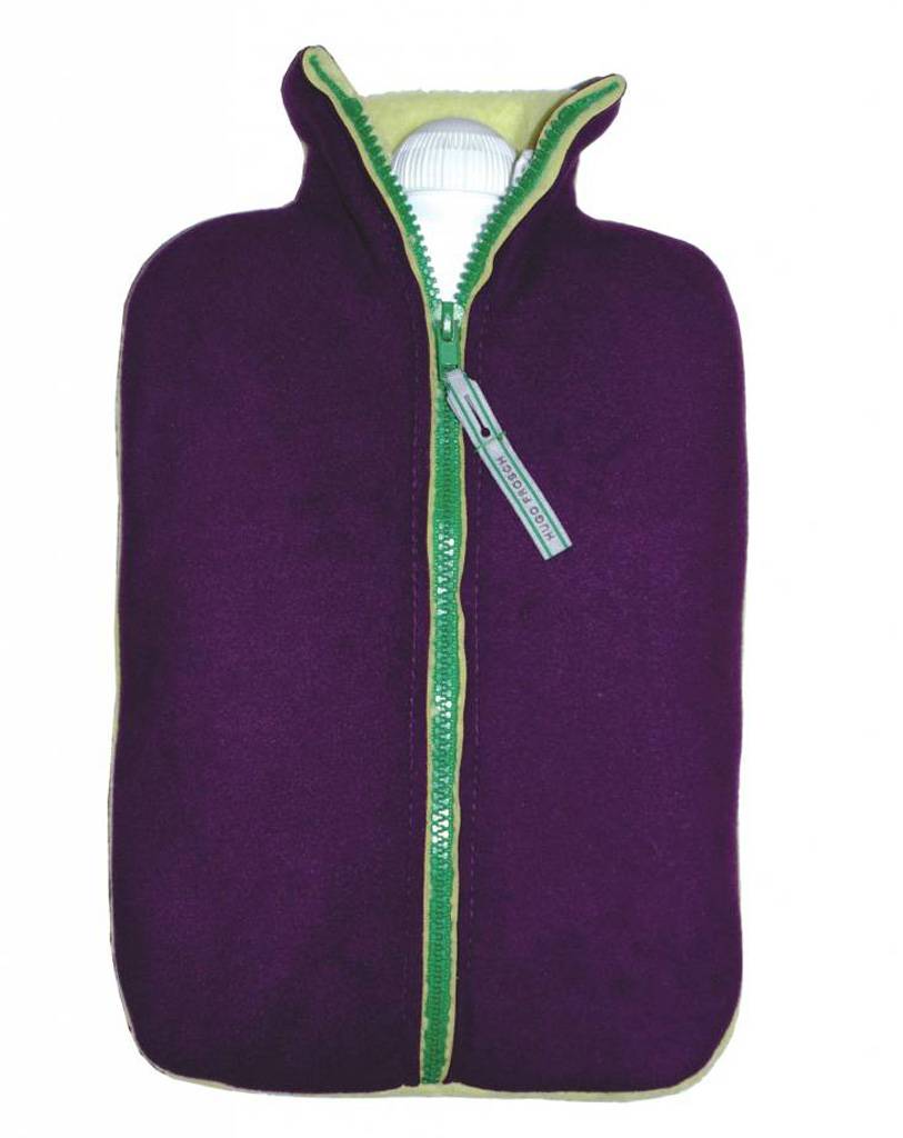 Warmwaterkruik Comfort dubbel fleece lila