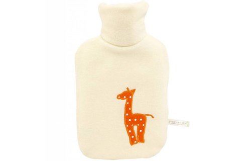 Warmwaterkruik Kind Giraffe dubbel fleece crème